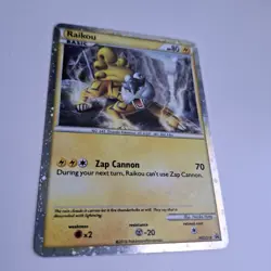 Pokemon TCG Raikou HGSS19 Black Star Promo Holo Rare 2010 - Image 3