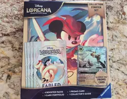 Disney Lorcana Fabled Collection Starter Set Glimmer Foil Promo Booster - Image 1