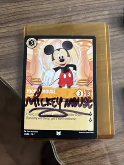 Autographed Lorcana Mickey Mouse True Friend (by Disney Character) - Image 1