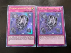 2x Eradicator Epidemic Virus LCKC-EN048 Ultra Rare Unlimited Yugioh Card Set LP - Image 1