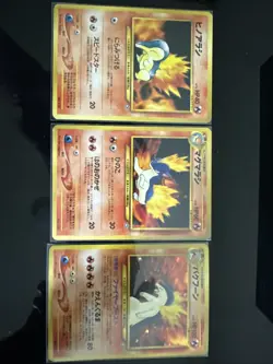 Pokemon Neo Genesis 3 Card Set Typhlosion, Quilava, Cyndaquil Japanese Edition - Image 1