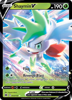 Shaymin V 13/172 Rare Holo V | Brilliant Stars | Pokemon Card - Image 1