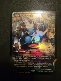 MTG Doubling Season #428 Showcase Foil, NM Foundations FDN - Image 1