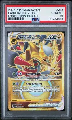 2022 POKEMON SWORD & SHIELD LOST ORIGIN SECRET FULL ART/GIRATINA VSTAR PSA 10 - Image 1