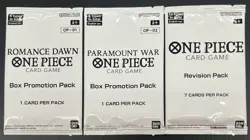 One Piece OP-01 Romance Dawn + OP-02 Paramount War Box Promotion Packs Sealed - Image 1