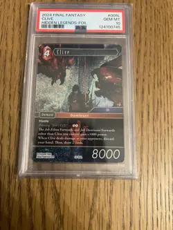 Final Fantasy Hidden Legends 005L Clive Foil Card PSA 10 GEM MINT - Image 2
