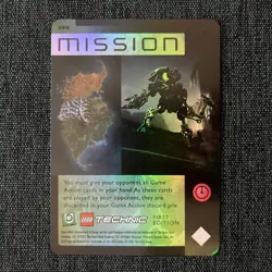LEGO Bionicle TCG Quest For The Masks #199 MISSION CARD 1st Edition FOIL - Image 1