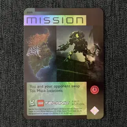 LEGO Bionicle TCG Quest For The Masks #205 MISSION CARD 1st Edition FOIL - Image 1