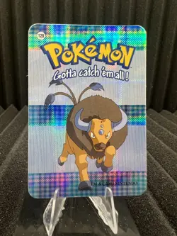 Tauros #128 - Vintage Vending Machine Prism Sticker 2000 - Pokemon Card - Image 1