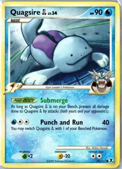 Pokemon Card - Quagsire GL 76/111 Rising Rivals Common Moderately Played - Image 1