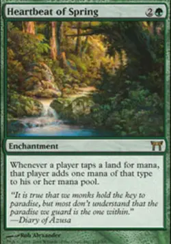 MTG Heartbeat of Spring, Champions of Kamigawa, Damaged, English - Image 1