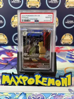 PSA 10 Persian 078/064 Pokemon Shrouded Fable Pokemon TCG Illustration Rare - Image 1