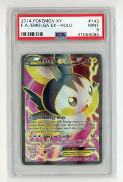 Emolga EX 143/146 XY Base Set Full Art Ultra Rare Holo Pokemon - PSA 9 MINT! - Image 1