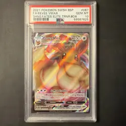 Eevee Vmax SWSH087 PSA 10 Pokemon Shining Fates Black Star Promo - Image 1