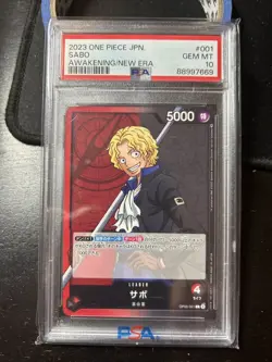 Sabo L OP05-001 Japanese ONE PIECE Game Awakening of the New Era PSA 10 AF - Image 1