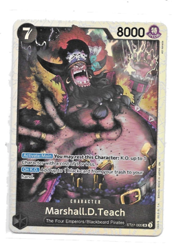 Marshall.D.Teach ST27-005 SR ONE PIECE Tcg Card Game NM Black - Image 1