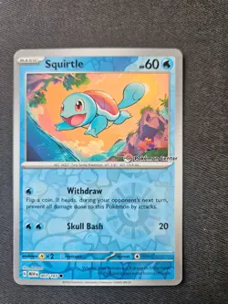 Squirtle Reverse Pokemon Center Stamped Promo 007/165 Pokemon Card NM - Image 1