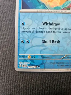 Squirtle Reverse Pokemon Center Stamped Promo 007/165 Pokemon Card NM - Image 5