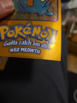 1999 Topps Pokemon Jumbo Meowth Chrome Holo Foil TV Card *read* - Image 4