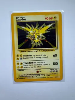 Pokemon TCG Zapdos Holo Rare Card Base Set 16/102 WOTC LP - Image 1