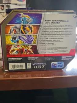 Pokemon TCG Gouging Fire ex Tin Factory Sealed Promo Card & Booster Packs - Image 2