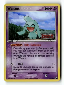 Pokemon Card Wynaut Reverse Holo LP Power Keepers 70/108 - Image 1