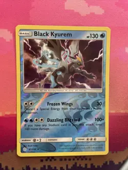 Pokemon Card Black Kyurem Cosmic Eclipse Reverse Holo Rare 61/236 Near Mint - Image 1