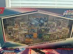 2X Pokemon Prismatic Evolutions Lucario EX and Tyranitar EX Premium Collection - Image 2