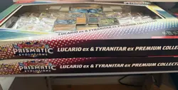 2X Pokemon Prismatic Evolutions Lucario EX and Tyranitar EX Premium Collection - Image 4