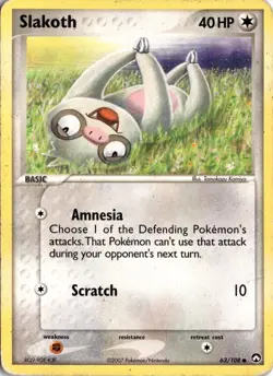 Slakoth 63/108 Power Keepers Pokemon Card TCG - Image 1