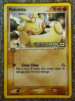 Pokemon EX Emerald- Makuhita 54/106- Reverse Holo Stamped - Image 1