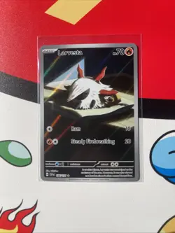 Pokemon TCG Larvesta 196/191SV08: Surging Sparks Holo Illustration Rare - Image 1