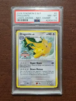 🔥PSA 8 Dragonite National Championships Stamp Pokemon Card Legends Awakened🔥 - Image 1