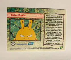 2000 Topps Pokemon The Movie Enter Elekid #4 Blue Logo - Image 2