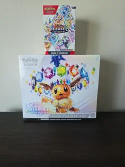Pokemon Prismatic Evolutions Elite Trainer Box + Booster Bundle Factory Sealed - Image 1