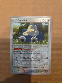 Pokemon Scarlet & Violet 151 Snorlax 143/165 Reverse Holo - Image 1