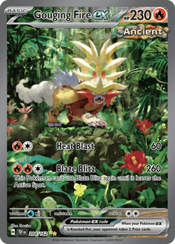 Pokemon TCG Gouging Fire ex 204/162 Full Art Ultra Rare Temporal Forces NM/M - Image 1