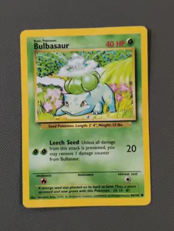 Pokemon TCG - Bulbasaur Unlimited Base Set 044/102 LP - Lightly Played -- E - Image 1