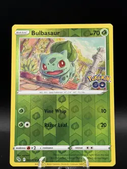 Pokemon TCG Pokemon GO Bulbasaur 001/078 Stamp Holo - Image 1