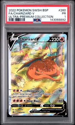 Pokemon Sword & Shield Charizard V SWSH260 Promo PSA 1 (POP 6) - Image 1