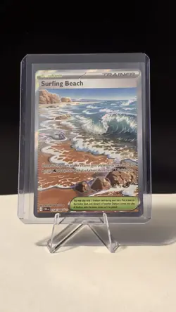 Surfing Beach 114/086 Chaos Rising Ultra Rare Holo NM Pokemon TCG - Image 1