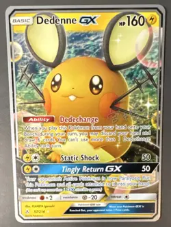 Pokemon TCG Dedenne GX 57/214 Ultra Rare Holo World Championship 2019 160 HP Eng - Image 1