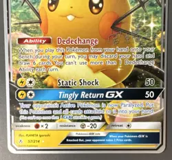Pokemon TCG Dedenne GX 57/214 Ultra Rare Holo World Championship 2019 160 HP Eng - Image 3