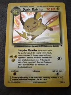 POKEMON LEGENDARY COLLECTION DARK RAICHU 7/110 - Image 2