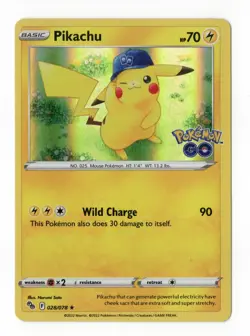 Pikachu 028/078 Holo Rare Pokemon GO Pokemon Holo Near Mint - Image 1