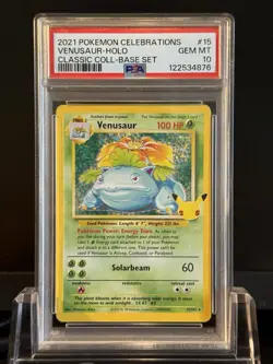 PSA 10 Venusaur Holo 15/102 Celebrations Classic Collection Pokemon 2021 - Image 1