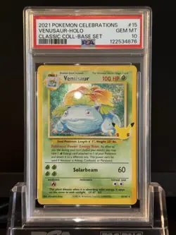 PSA 10 Venusaur Holo 15/102 Celebrations Classic Collection Pokemon 2021 - Image 2
