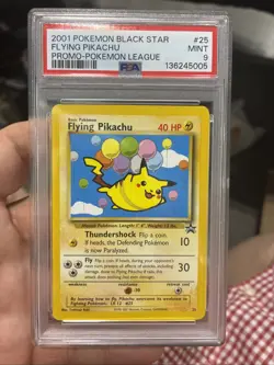 Pokemon Flying Pikachu Black Star Promo #25 PSA 9 MINT - Image 1