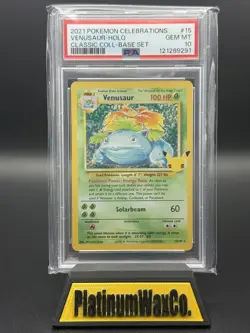 2021 POKEMON CELEBRATIONS CLASSIC COLLECTION #15 VENUSAUR-HOLO PSA 10 - Image 1