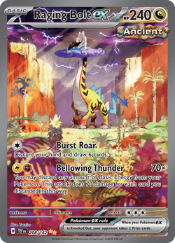 Pokemon TCG Raging Bolt ex 208/162 Full Art Ultra Rare Temporal Forces NM/M - Image 1